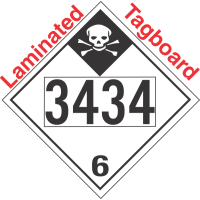 Inhalation Hazard Class 6.1 UN3434 Tagboard DOT Placard