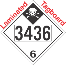 Inhalation Hazard Class 6.1 UN3436 Tagboard DOT Placard
