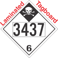 Inhalation Hazard Class 6.1 UN3437 Tagboard DOT Placard