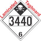 Inhalation Hazard Class 6.1 UN3440 Tagboard DOT Placard