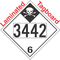 Inhalation Hazard Class 6.1 UN3442 Tagboard DOT Placard