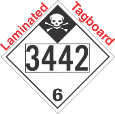 Inhalation Hazard Class 6.1 UN3442 Tagboard DOT Placard