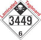 Inhalation Hazard Class 6.1 UN3449 Tagboard DOT Placard