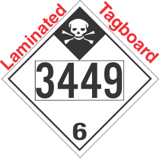 Inhalation Hazard Class 6.1 UN3449 Tagboard DOT Placard