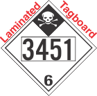 Inhalation Hazard Class 6.1 UN3451 Tagboard DOT Placard