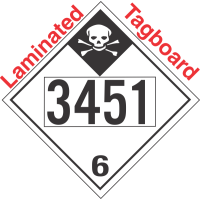 Inhalation Hazard Class 6.1 UN3451 Tagboard DOT Placard