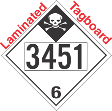 Inhalation Hazard Class 6.1 UN3451 Tagboard DOT Placard