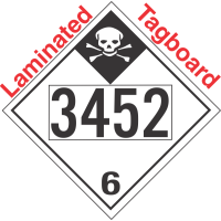 Inhalation Hazard Class 6.1 UN3452 Tagboard DOT Placard