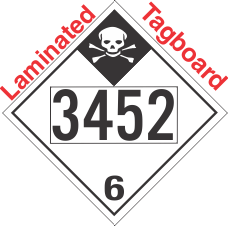Inhalation Hazard Class 6.1 UN3452 Tagboard DOT Placard