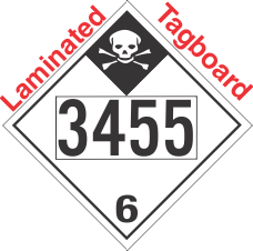 Inhalation Hazard Class 6.1 UN3455 Tagboard DOT Placard