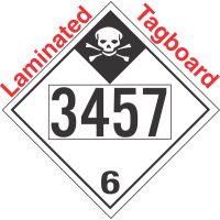 Inhalation Hazard Class 6.1 UN3457 Tagboard DOT Placard