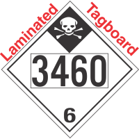 Inhalation Hazard Class 6.1 UN3460 Tagboard DOT Placard