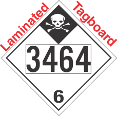 Inhalation Hazard Class 6.1 UN3464 Tagboard DOT Placard