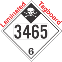 Inhalation Hazard Class 6.1 UN3465 Tagboard DOT Placard