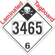 Inhalation Hazard Class 6.1 UN3465 Tagboard DOT Placard