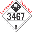 Inhalation Hazard Class 6.1 UN3467 Tagboard DOT Placard
