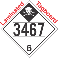 Inhalation Hazard Class 6.1 UN3467 Tagboard DOT Placard