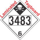 Inhalation Hazard Class 6.1 UN3483 Tagboard DOT Placard