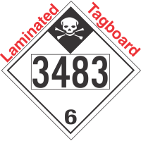 Inhalation Hazard Class 6.1 UN3483 Tagboard DOT Placard