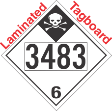 Inhalation Hazard Class 6.1 UN3483 Tagboard DOT Placard