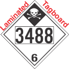 Inhalation Hazard Class 6.1 UN3488 Tagboard DOT Placard