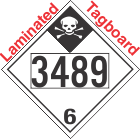 Inhalation Hazard Class 6.1 UN3489 Tagboard DOT Placard