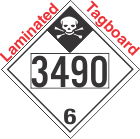 Inhalation Hazard Class 6.1 UN3490 Tagboard DOT Placard