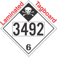 Inhalation Hazard Class 6.1 UN3492 Tagboard DOT Placard