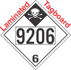 Inhalation Hazard Class 6.1 UN9206 Tagboard DOT Placard