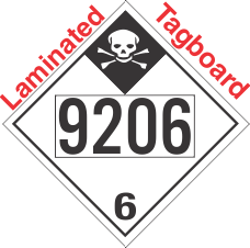 Inhalation Hazard Class 6.1 UN9206 Tagboard DOT Placard
