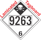 Inhalation Hazard Class 6.1 UN9263 Tagboard DOT Placard