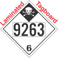 Inhalation Hazard Class 6.1 UN9263 Tagboard DOT Placard