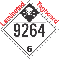 Inhalation Hazard Class 6.1 UN9264 Tagboard DOT Placard