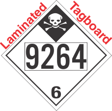 Inhalation Hazard Class 6.1 UN9264 Tagboard DOT Placard