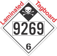 Inhalation Hazard Class 6.1 UN9269 Tagboard DOT Placard