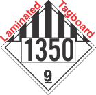 Miscellaneous Dangerous Goods Class 9 UN1350 Tagboard DOT Placard
