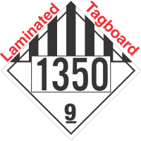 Miscellaneous Dangerous Goods Class 9 UN1350 Tagboard DOT Placard