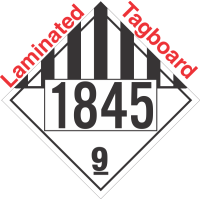 Miscellaneous Dangerous Goods Class 9 UN1845 Tagboard DOT Placard