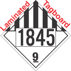 Miscellaneous Dangerous Goods Class 9 UN1845 Tagboard DOT Placard