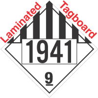 Miscellaneous Dangerous Goods Class 9 UN1941 Tagboard DOT Placard