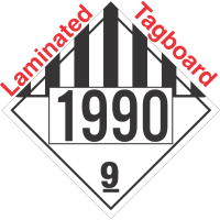 Miscellaneous Dangerous Goods Class 9 UN1990 Tagboard DOT Placard