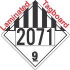 Miscellaneous Dangerous Goods Class 9 UN2071 Tagboard DOT Placard