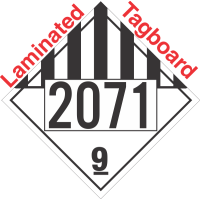 Miscellaneous Dangerous Goods Class 9 UN2071 Tagboard DOT Placard