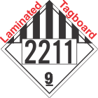 Miscellaneous Dangerous Goods Class 9 UN2211 Tagboard DOT Placard