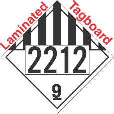 Miscellaneous Dangerous Goods Class 9 UN2212 Tagboard DOT Placard