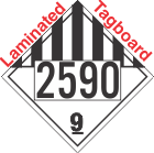 Miscellaneous Dangerous Goods Class 9 UN2590 Tagboard DOT Placard