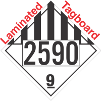 Miscellaneous Dangerous Goods Class 9 UN2590 Tagboard DOT Placard