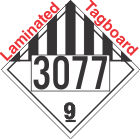 Miscellaneous Dangerous Goods Class 9 UN3077 Tagboard DOT Placard
