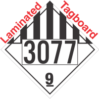 Miscellaneous Dangerous Goods Class 9 UN3077 Tagboard DOT Placard