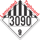 Miscellaneous Dangerous Goods Class 9 UN3090 Tagboard DOT Placard